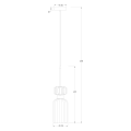 LAMPAMI - lampa wisząca ryflowana MOLLY AMBER szkic