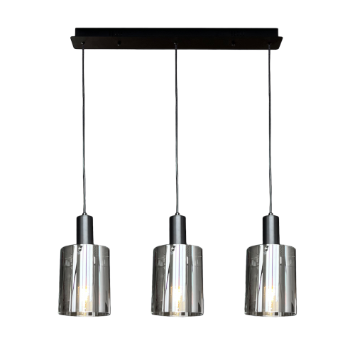 LAMPAMI - lampa nad stół, potrójna lampa wisząca, lampa wisząca czarna, lampa industrialna ARCADIA BLACK