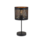 Lampka nocna czarna ze złotym 1xE27 MORGAN