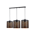 LAMPAMI - lampa nad stół, potrójna lampa wisząca, lampa wisząca czarna, lampa do jadalni MORGAN