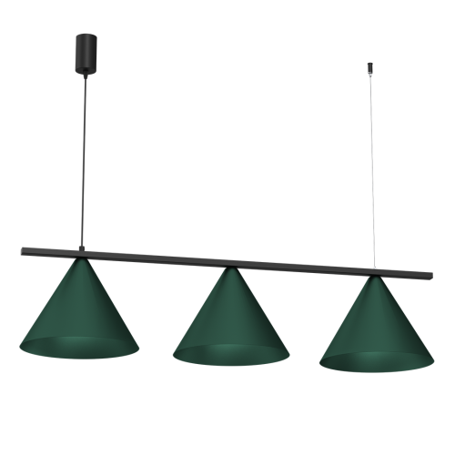 LAMPAMI - lampa nad okragły stół, lampa do jadalni, lampa nowoczesna wisząca, zielona lampa wisząca CAPITAL BLACK/GREEN