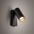 LAMPAMI - lampa ścienna, kinkiet do salonu, kinkiet nowoczesny czarny, kinkiet do sypialni, czarna lampa na ścianę FOURTY