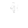 LAMPAMI - kinkiet nowoczesny czarny FOURTY szkic