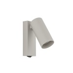 Kinkiet nowoczesny regulowany z wyłącznikiem FOURTY silk gray