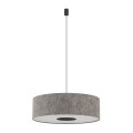 LAMPAMI - szara lampa wisząca, nowoczesna lampa do salonu, lampa do sypialni LAGO L