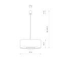 LAMPAMI - szara lampa wisząca LAGO L szkic