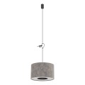 LAMPAMI - szara lampa wisząca, nowoczesna lampa do salonu, lampa do sypialni LAGO S
