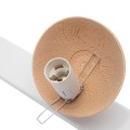 LAMPAMI - lampa sufitowa do salonu klosze białe kule, lampa sufitowa z drewnem do salonu, lampa nad stół, lampa szklane kule SFERA WOOD