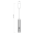 LAMPAMI - lampa tuba sufitowa wisząca pojedyncza czarna VERTICAL BLACK szkic