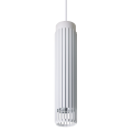 LAMPAMI - lampa tuba sufitowa wisząca pojedyncza, biała lampa wisząca nowoczesna, biała lampa wisząca do sypialni VERTICAL WHITE