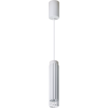 LAMPAMI - lampa tuba sufitowa wisząca pojedyncza, biała lampa wisząca nowoczesna, biała lampa wisząca do sypialni VERTICAL WHITE