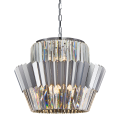 LAMPAMI - żyrandol do salonu, srebrny żyrandol chrom, żyrandol kryształowy DONNA CHROME