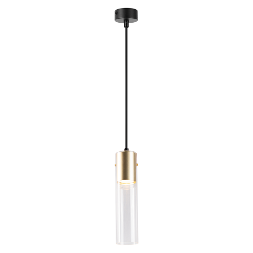 LAMPAMI - tuba sufitowa wisząca, lampa do sypialni wisząca, lampa tuba świetlna, lampa wisząca pojedyncza Ricky Złoty