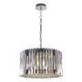 LAMPAMI - żyrandol do salonu, żyrandol do jadalni, srebrna lampa sufitowa, żyrandol kryształowy RITZ CHROME