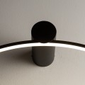 LAMPAMI - kinkiet ledowy czarny, kinkiet nowoczesny, czarny kinkiet ledowy, lampa ścienna led CIRCOLO LED M