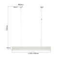 LAMPAMI - lampa ledowa, lampa nad wyspę, lampa nad stół, lampa kuchenna, lampa ledowa LUCCI L Tuya LED CCT