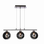  Lampa sufitowa wisząca chrom klosze szklane kule grafitowe 3xG9 20W SOMUL 