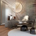 LAMPAMI - lampa wisząca do łazienki, lampa łazienkowa wisząca, złota lampa łazienkowa wisząca, lampa do łazienki - Mirror S złota IP44 LED CCT