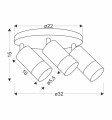 LAMPAMI -  lampa przysufitowa spot CONTI szkic