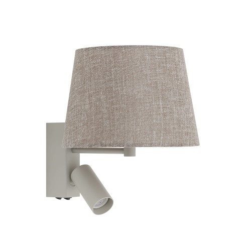 LAMPAMI - beżowy kinkiet, kinkiet do sypialni, kinkiet klasyczny, kinkiet hotelowy, kinkiet do salonu, kinkiet na korytarz TUTOIA