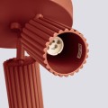 LAMPAMI - ryflowana lampa sufitowa, lampa przysufitowa spot, lampa sufitowa do salonu KARBON 3P ochra czerwona