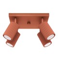 LAMPAMI - regulowana lampa sufitowa, lampa przysufitowa spot, lampa sufitowa plafon KARBON 4 ochra czerwona