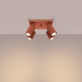 LAMPAMI - regulowana lampa sufitowa, lampa przysufitowa spot, lampa sufitowa plafon KARBON 4 ochra czerwona