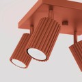 LAMPAMI - regulowana lampa sufitowa, lampa przysufitowa spot, lampa sufitowa plafon KARBON 4 ochra czerwona