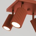 LAMPAMI - regulowana lampa sufitowa, lampa przysufitowa spot, lampa sufitowa plafon KARBON 4 ochra czerwona