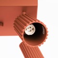 LAMPAMI - regulowana lampa sufitowa, lampa przysufitowa spot, lampa sufitowa plafon KARBON 4 ochra czerwona