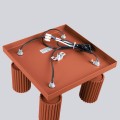 LAMPAMI - regulowana lampa sufitowa, lampa przysufitowa spot, lampa sufitowa plafon KARBON 4 ochra czerwona