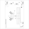 LAMPAMI - lampa sufitowa plafon KARBON 4 ochra czerwona szkic