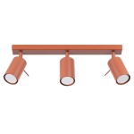 Lampa sufitowa spot 3xGU10 plafon RING 3L ochra czerwona
