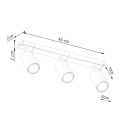 LAMPAMI - lampa przysufitowa spot Plafon RING 3L  szkic