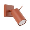 LAMPAMI - lampa ścienna, kinkiet na korytarz, kinkiet nowoczesny, kinkiet do sypialni RING ochra czerwona
