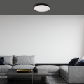 LAMPAMI - okrągły plafon łazienkowy led, lampa sufitowa ledowa, lampa sufitowa łazienkowa, lampa łazienkowa Plafon MAYA BLACK 15W LED IP44