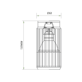 LAMPAMI - czarna tuba sufitowa VERTICAL BLACK DOWNLIGHT szkic