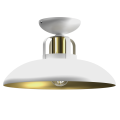 LAMPAMI - lampa sufitowa industrialna, lampa industrialna, lampa nowoczesna biała ze złotym FELIX WHITE GOLD