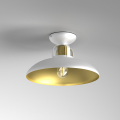 LAMPAMI - lampa sufitowa industrialna, lampa industrialna, lampa nowoczesna biała ze złotym FELIX WHITE GOLD