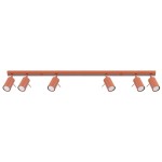 Lampa sufitowa regulowana listwa 6xGU10 plafon RING 6L spot ochra czerwona