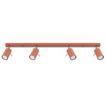 Lampa sufitowa regulowana listwa 4xGU10 plafon RING 4L spot ochra czerwona
