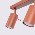 LAMPAMI - lampa sufitowa na korytarz, lampa przysufitowa spot, lampa sufitowa do salonu RING 4L ochra czerwona
