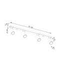 LAMPAMI - lampa przysufitowa spot RING 4L szkic