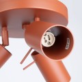 LAMPAMI - lampa sufitowa potrójna, lampa przysufitowa spot, lampa sufitowa do salonu potrójna, plafon RING 3P ochra czerwona
