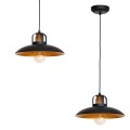 LAMPAMI - lampa glamour, lampa industrialna, lampa nowoczesna wisząca czarna ze złotym  FELIX