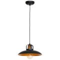 LAMPAMI - lampa glamour, lampa industrialna, lampa nowoczesna wisząca czarna ze złotym  FELIX