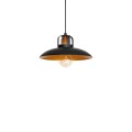 LAMPAMI - lampa glamour, lampa industrialna, lampa nowoczesna wisząca czarna ze złotym  FELIX