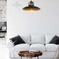 LAMPAMI - lampa glamour, lampa industrialna, lampa nowoczesna wisząca czarna ze złotym  FELIX