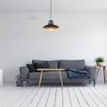 LAMPAMI - lampa glamour, lampa industrialna, lampa nowoczesna wisząca czarna ze złotym  FELIX