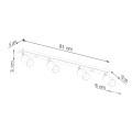 LAMPAMI - srebrna lampa przysufitowa WINX 4L szkic